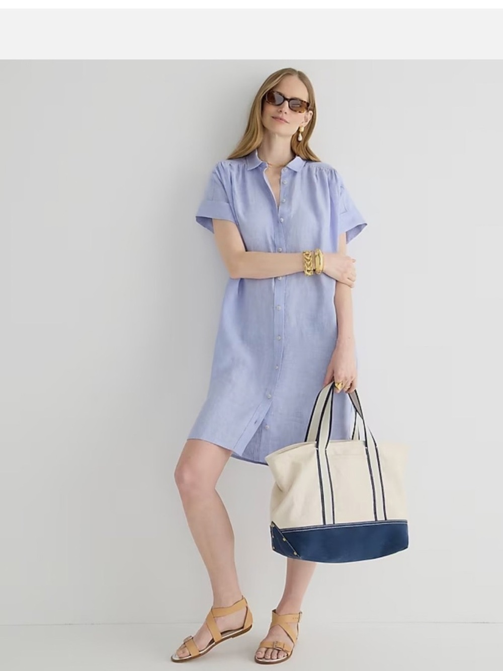 J. Crew linen shirtdress